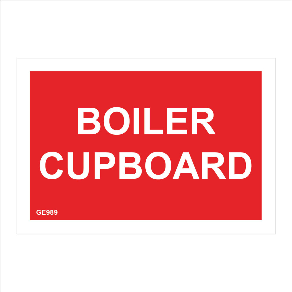 (150 x 100mm - 6 x 4, A - Sticker / Sav - Non-See Through) GE989 Boiler Cupboard Sign Plumber Closet Cabinet Door Wall Plaque Airing Heat 600mm x 450mm B - Magnetic - Vehicle Grade