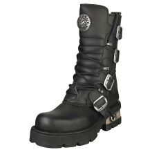 New Rock Metallic Plattform-Stiefel Unisex Schwarz - 36 EU