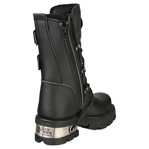 New Rock New Rock Metallic Plattform-Stiefel Unisex Schwarz - 36 EU 1