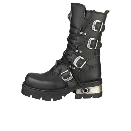 New Rock New Rock Metallic Plattform-Stiefel Unisex Schwarz - 36 EU 2