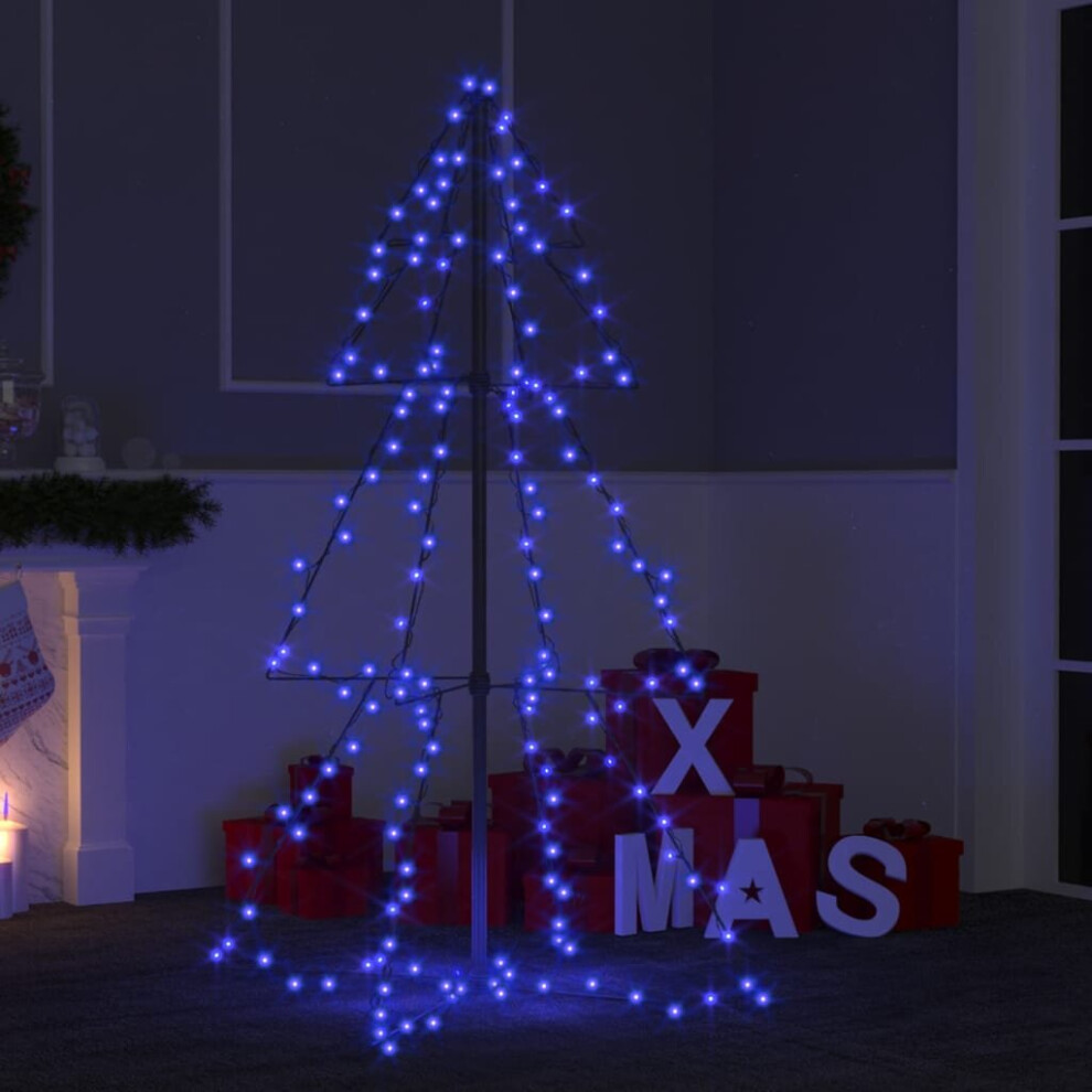 vidaXL Christmas Cone Tree 160 LEDs Indoor and Outdoor Holiday Decoration Home