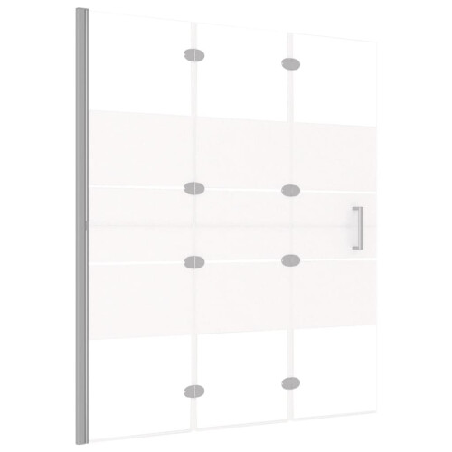 VidaXL vidaXL Folding Shower Enclosure ESG White Shower Screen Cubicle Bath Cabin 1