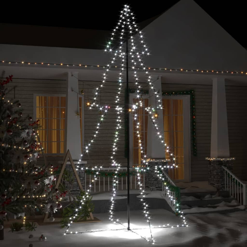 vidaXL Christmas Cone Tree 360 LEDs Indoor and Outdoor Holiday Decoration