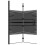 VidaXL vidaXL Folding Shower Enclosure ESG Black Shower Screen Cubicle Bath Cabin 4
