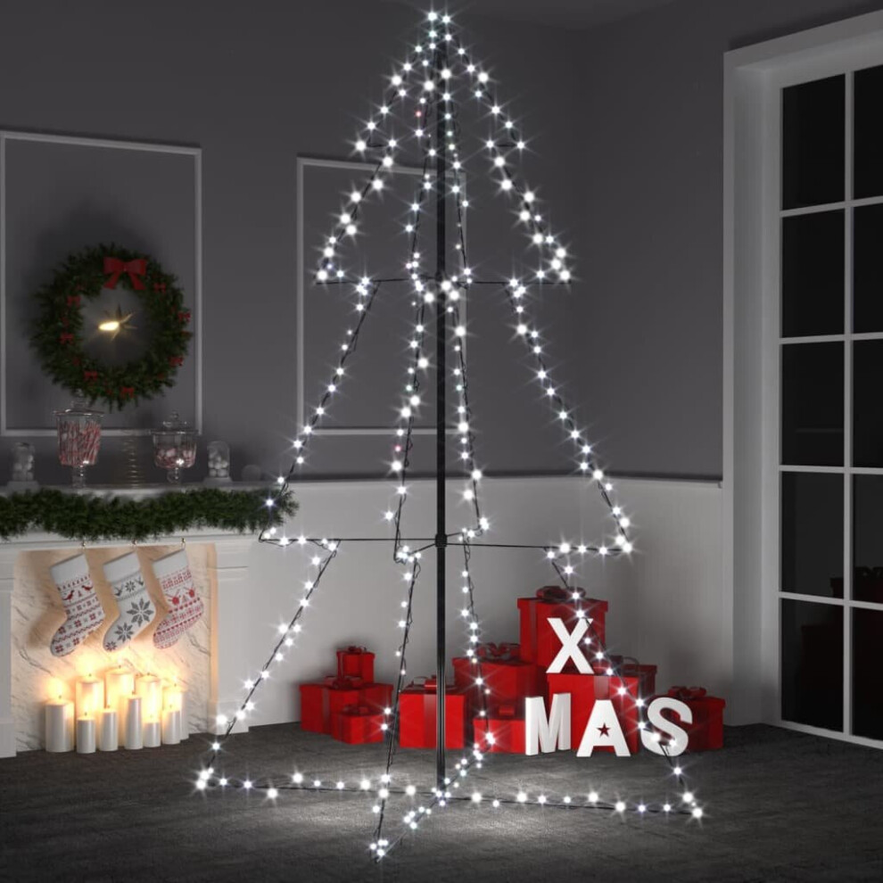 vidaXL Christmas Cone Tree 240 LEDs Indoor and Outdoor Holiday Decoration