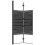 VidaXL vidaXL Folding Shower Enclosure ESG Black Shower Screen Cubicle Bath Cabin 4