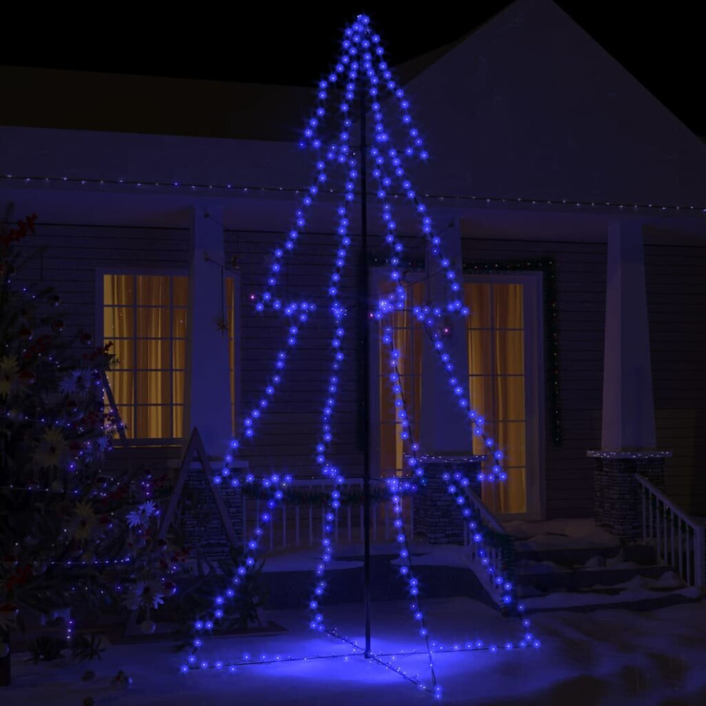 vidaXL Christmas Cone Tree 360 LEDs Indoor and Outdoor Holiday Decoration