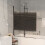 VidaXL vidaXL Folding Shower Enclosure ESG Black Shower Screen Cubicle Bath Cabin 1
