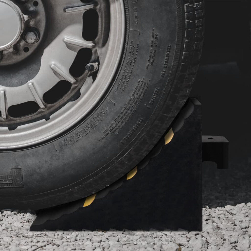 Vidaxl 2X Wheel Chocks 29X16x19 Cm Rubber Car Vehicle Wheel Stopper Blocker