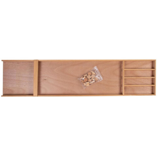 Shuffleboard 122 Cm Wood Natural 21-Piece