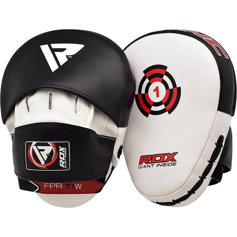 RDX Boxing Pads Focus Mitts Maya Hide Leather Curved Hook