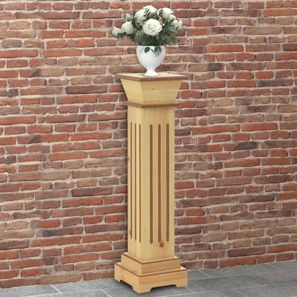Vidaxl Classic Square Pillar Plant Stand Wood Mdf Plant Display Shelf Light