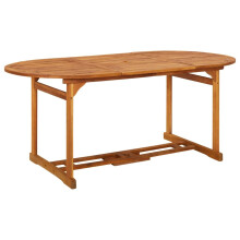 vidaXL Solid Acacia Wood Garden Dining Table Outdoor Patio Wooden Dinner Table