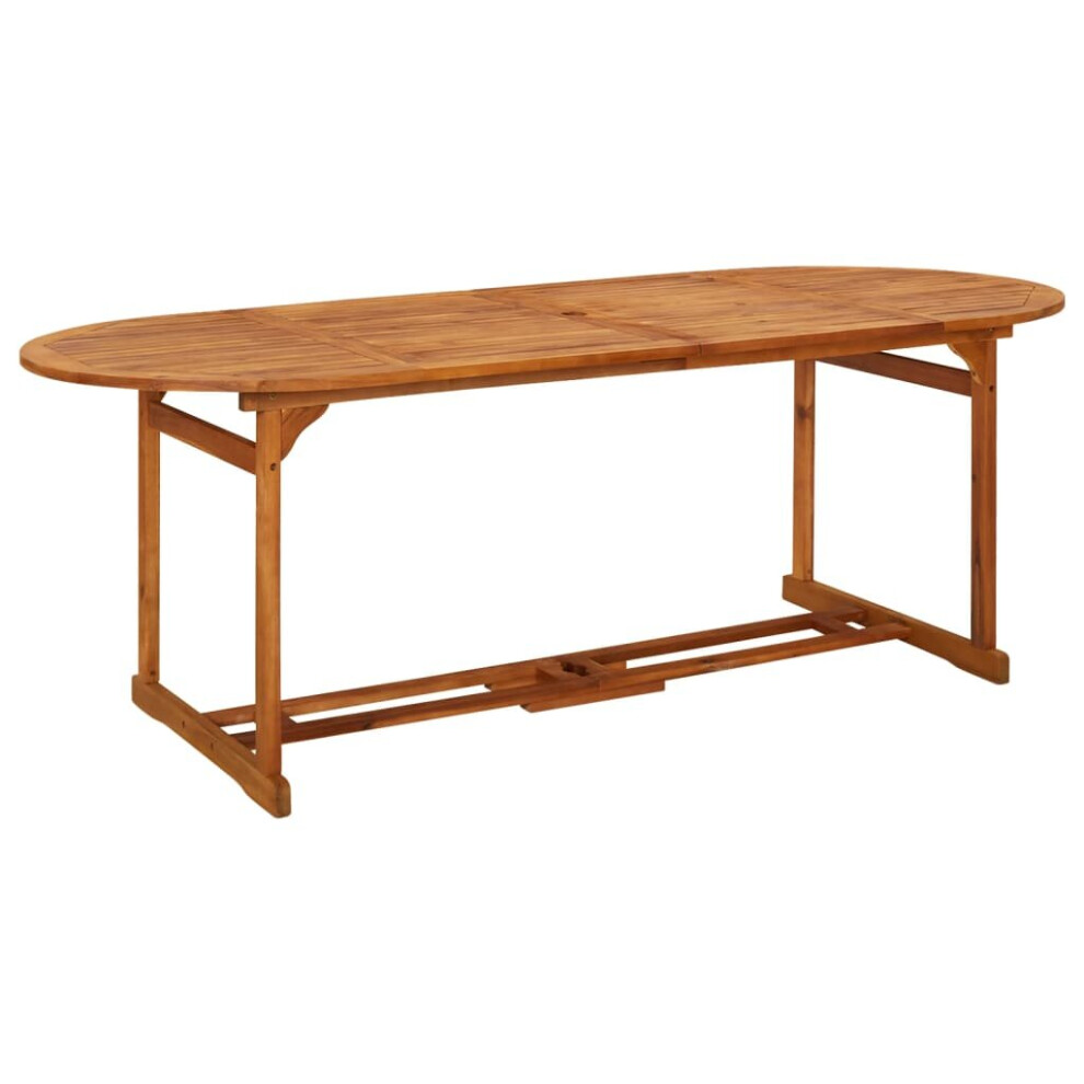 vidaXL Solid Acacia Wood Garden Dining Table Outdoor Patio Wooden Dinner Table