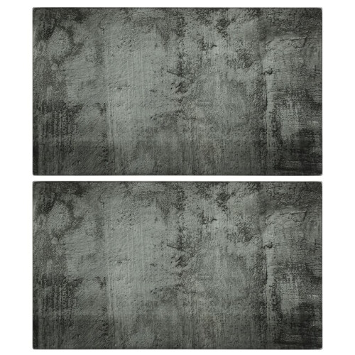 VidaXL vidaXL 2x Chopping Boards with Concrete Pattern Tempered Glass Cutting Board