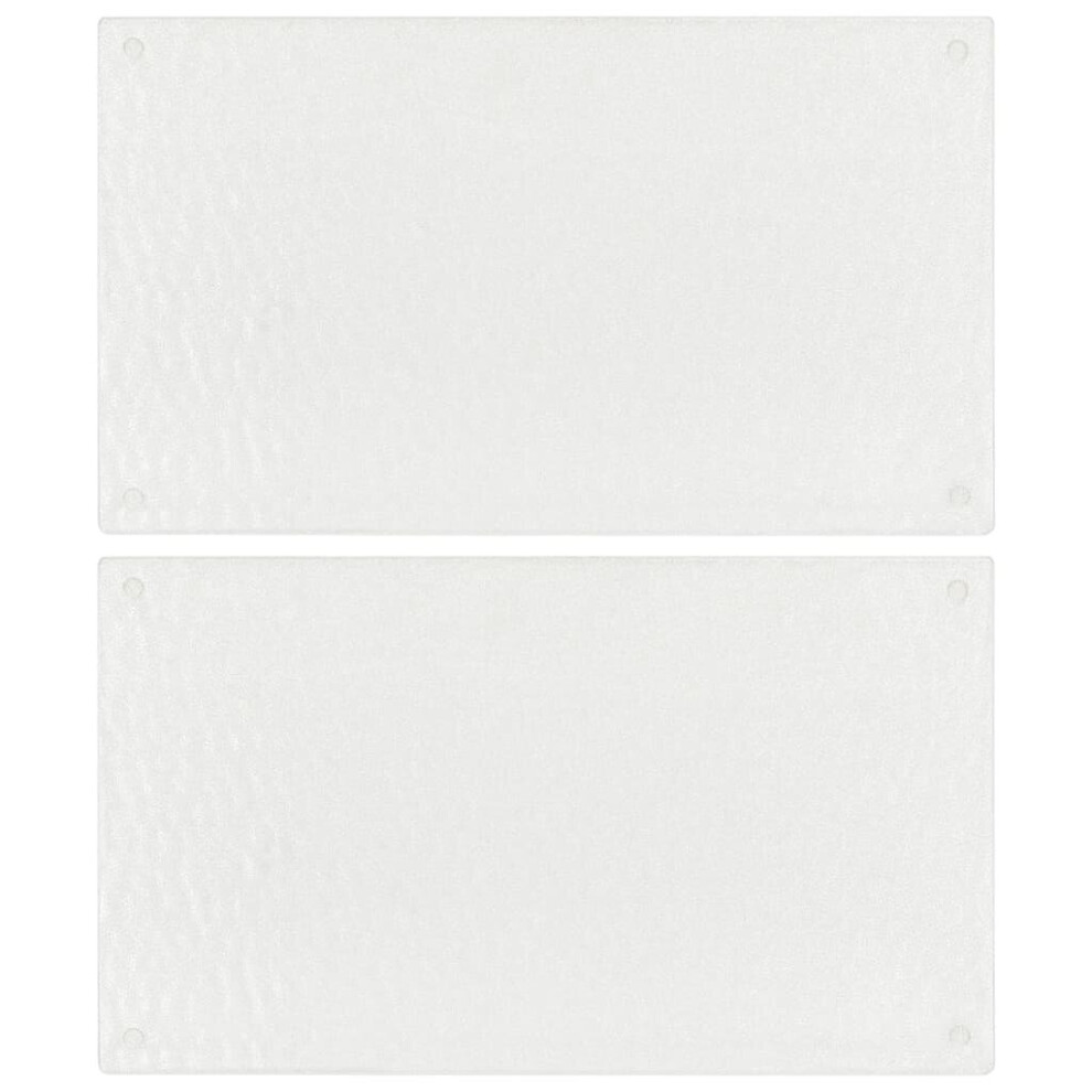 Vidaxl 2X Chopping Boards Transparent Bubbles Pattern Tempered Glass Kitchen