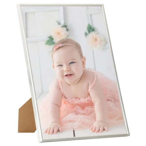 VidaXL vidaXL 5x Photo Frames Collage for Wall or Table Silver MDF Home Poster Frame 1