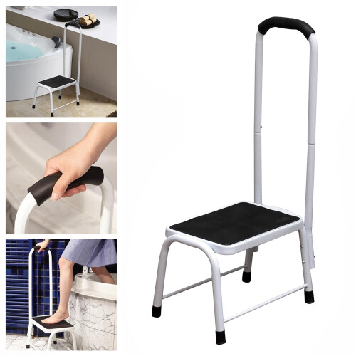 Kitchen Bath Safety Step Stool Mobility Support Handrail Aid Platform Slip Resis 2