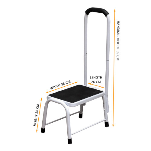 Kitchen Bath Safety Step Stool Mobility Support Handrail Aid Platform Slip Resis 1