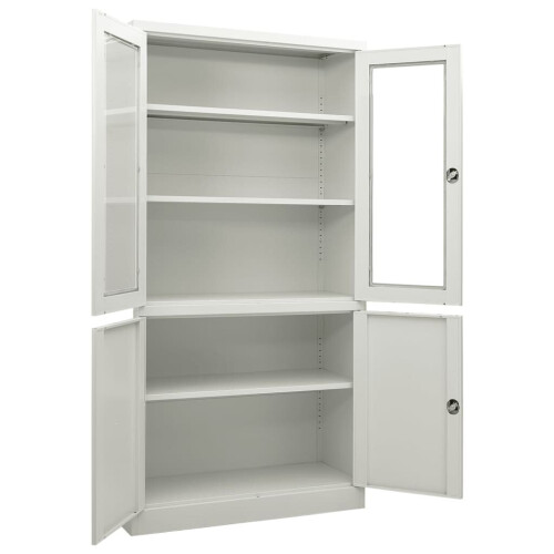 VidaXL vidaXL Büroschrank Hellgrau 90x40x180 cm Stahl 1