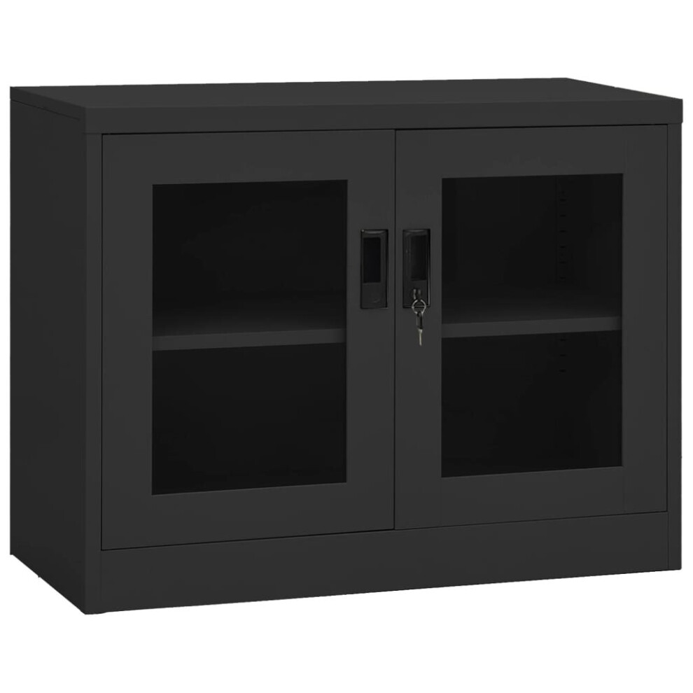 vidaXL Office Cabinet Anthracite Steel Home Filing File Storage Cabinet Locker