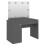 VidaXL vidaXL Makeup Table with LED Lights MDF Grey Cosmetic Vanity Dressing Table 5