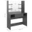 VidaXL vidaXL Makeup Table with LED Lights MDF Shining Grey Cosmetic Dressing Table 6