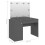 VidaXL vidaXL Makeup Table with LED Lights MDF Grey Cosmetic Vanity Dressing Table 6