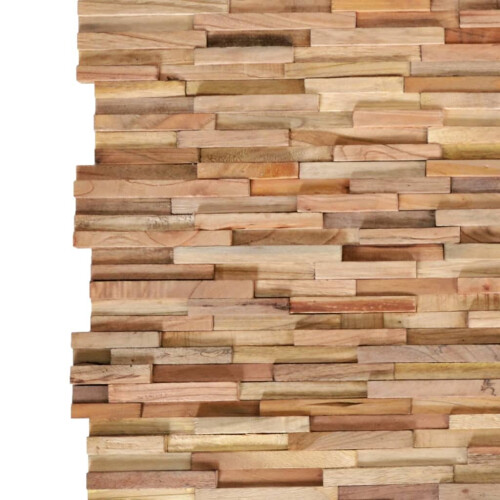 VidaXL vidaXL 10x Solid Teak Wood 3D Wall Cladding Panels 1.08 m? Wall Decoration 1