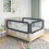 VidaXL vidaXL Kleinkind-Bettschutzgitter Dunkelgrau 100x25 cm Stoff 1