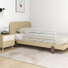 vidaXL Toddler Safety Bed Rail White (76-137)x55 cm Iron Baby Cot Protection