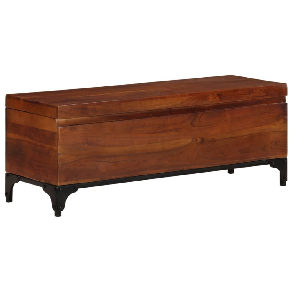 Vidaxl Solid Acacia Wood Storage Trunk Wooden Storage Container Coffee Table