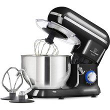 MisterChef® PRO Black Food Stand Mixer 1600W, 2 Year Warranty