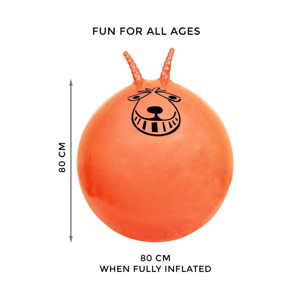 (80 cm) RETRO LARGE SPACE HOPPER TOY ADULT KIDS BOUNCE 60CM / 80CM with FREE PUMP 