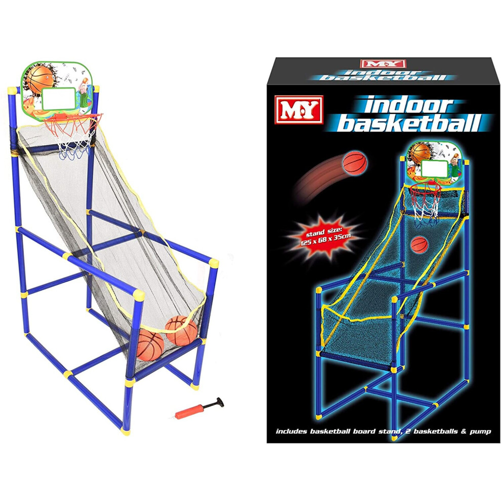 M.Y Support de basket-ball portable intérieur/extérieur, filet, cerceau, panneau arrière