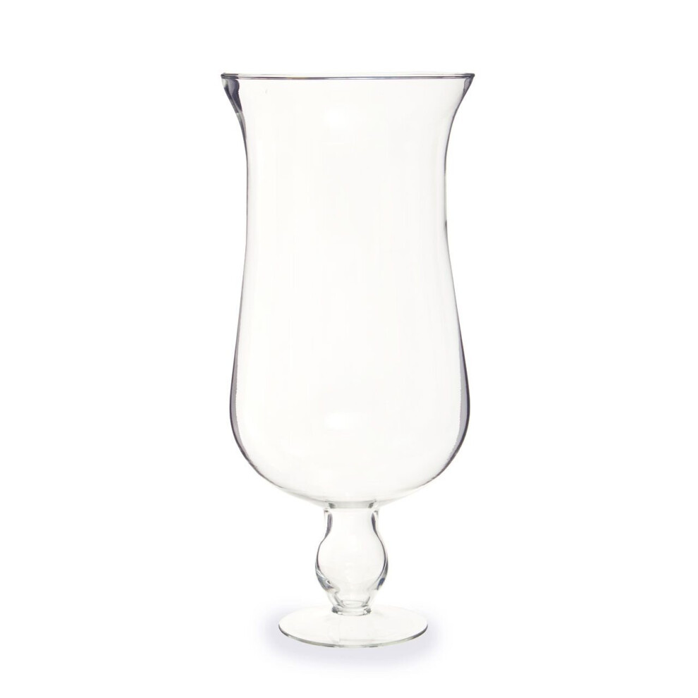 AMBRA CLEAR GLASS FLUTED VASE