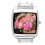 Silver Leather Quartz Square Watch for Boobs Fans 1