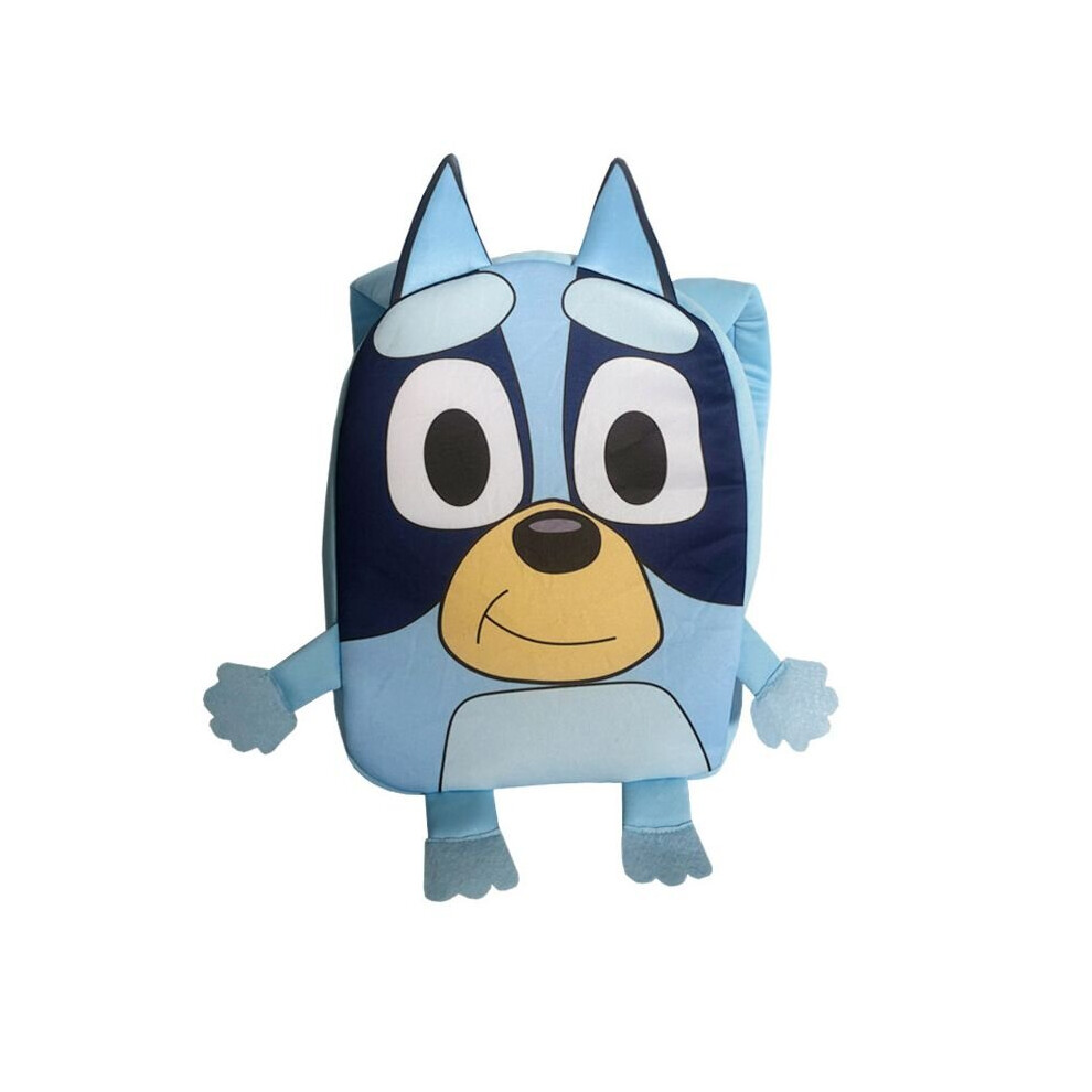 (Blue) Cartoon Dog Bingo Family Plush Backpack Kids School Bags Bluey Family School Bag