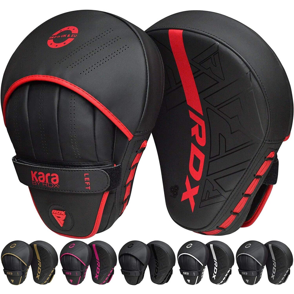 (Red) RDX Boxing Pads Curved Focus Mitts