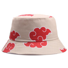(Khaki) Naruto Hat Akatsuki Bucket Beach Hat Fisherman Unisex Sunscreen