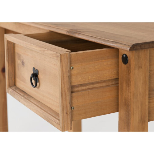 Budget Mexican Study Desk Distressed Waxed Pine 1