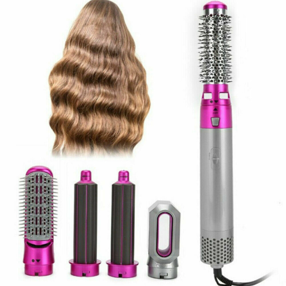 Volumizer Rotating Hairdryer Hair Straightener Comb Curling Brush 5 In 1