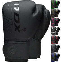 (Black, 10OZ) RDX Boxing Gloves Sparring Muay Thai Kickboxing