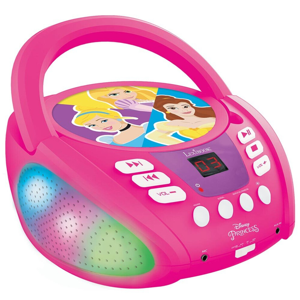 Disney Princess Boombox Radio CD Player with Bluetooth