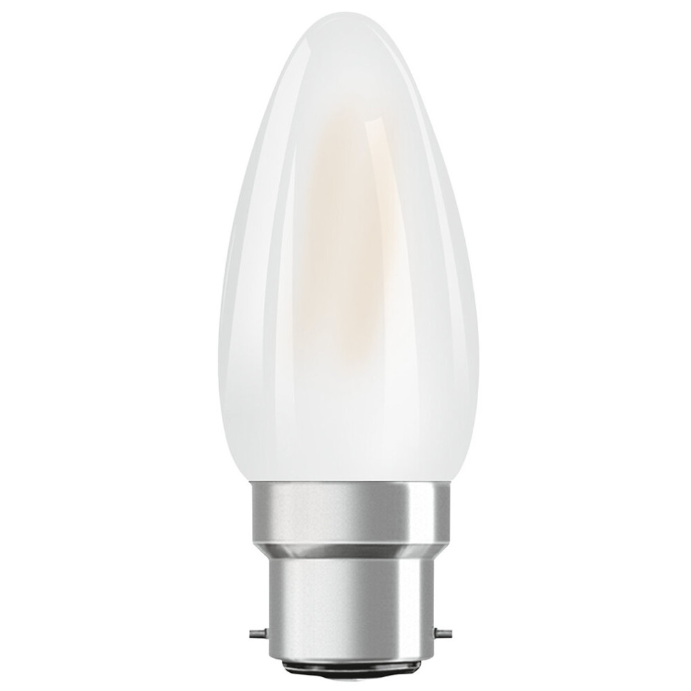 Osram Led Frosted Filament 40W Candle Bc (B22d) 3 Pack White/Light