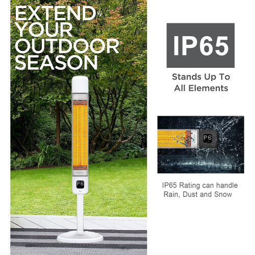 (White) Electric Infrared Patio Heater Smart App Control 2