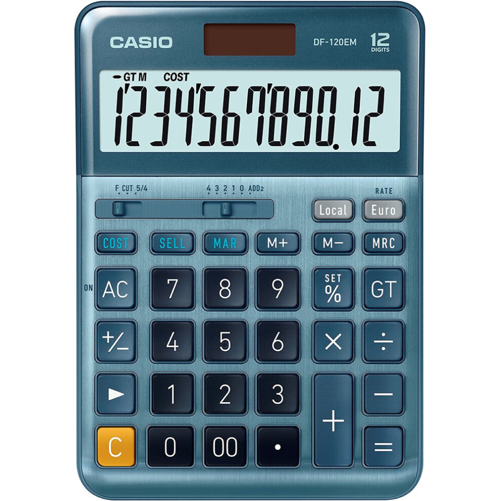 Casio Desk Calculator With Tax & Euro Calculations