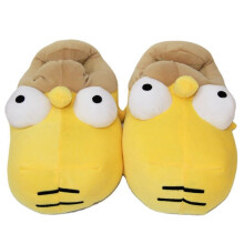 Simpson 3D Chaussons en peluche pour la maison Chaussures en peluche pour l'hiver Cadeau