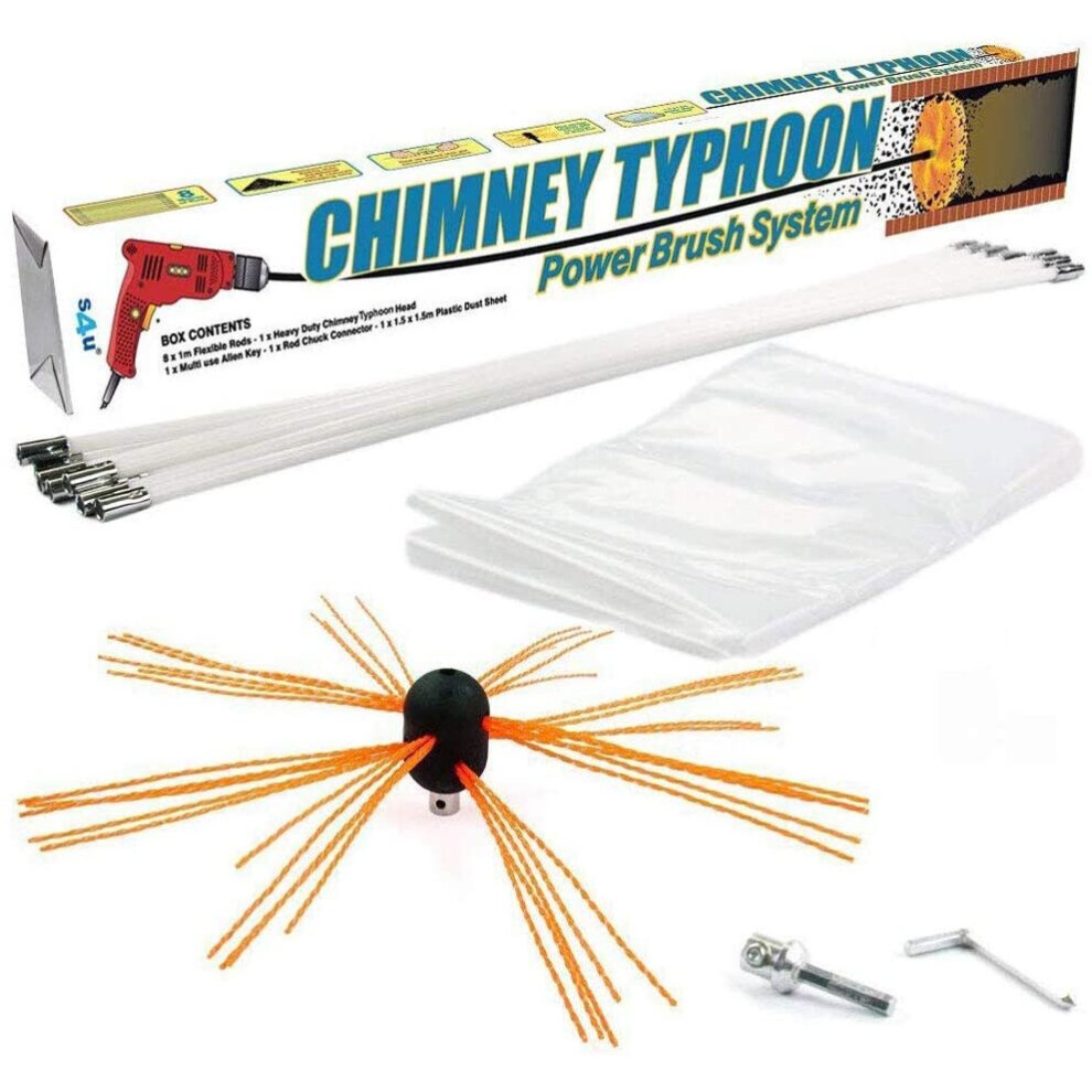 (8 Metre) Chimney Typhoon Power Sweeping Set