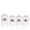 (White) 5pc Kitchen Storage Container Set - Bread Bin + Tea Sugar Coffee Biscuit Tins 3